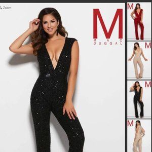 Mac Duggal Sequin Jumpsuit, size 2